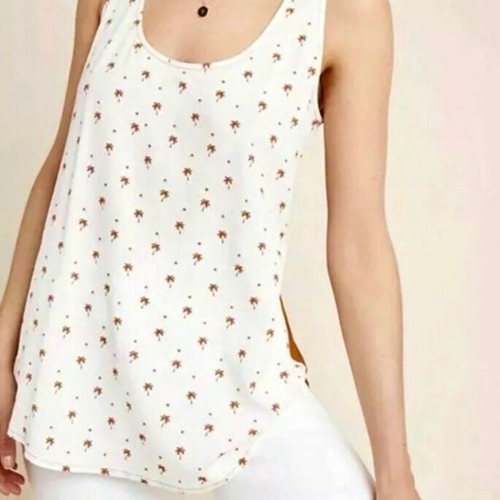 DOLAN Left Coast Palm Print Tank sz XS